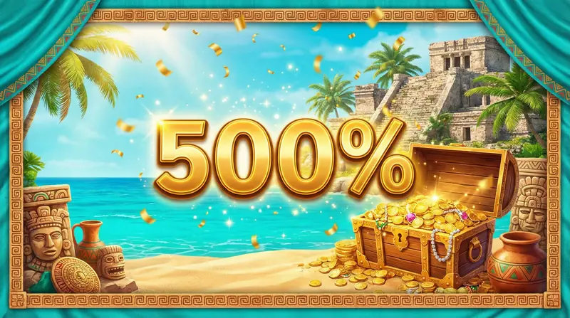 Bono de bienvenida del 500% en Caliente Bingo con cofre del tesoro maya